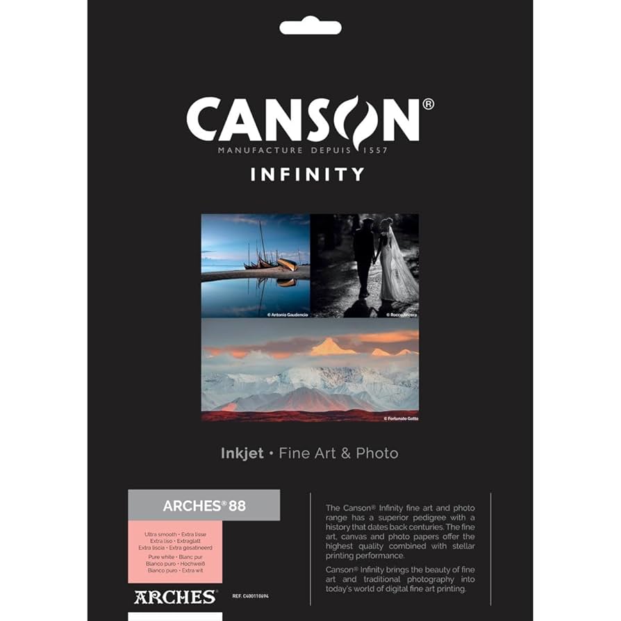 Amazon.com : Canson Infinity Arches 88 Ultra Smooth Pure